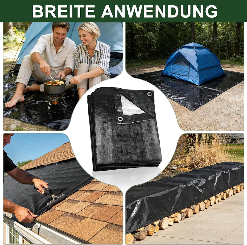 Load image into Gallery viewer, Waterdicht afdekzeil 2 x 6 meter 120 g/m² met ogen – PE dekzeil – beschermzeil
