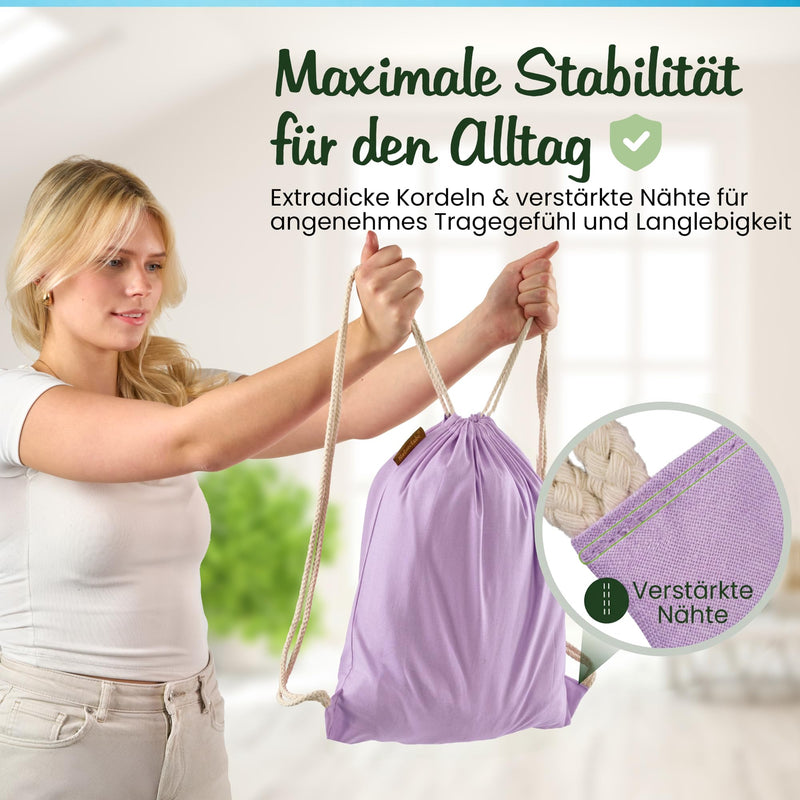 Load image into Gallery viewer, Katoenen gymtas naturel met trekkoord 140 g/m² – sporttas – rugzak
