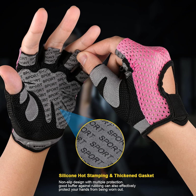 Laden Sie das Bild in Galerie -Viewer, Gymhandschoenen met antislip grip en padding
