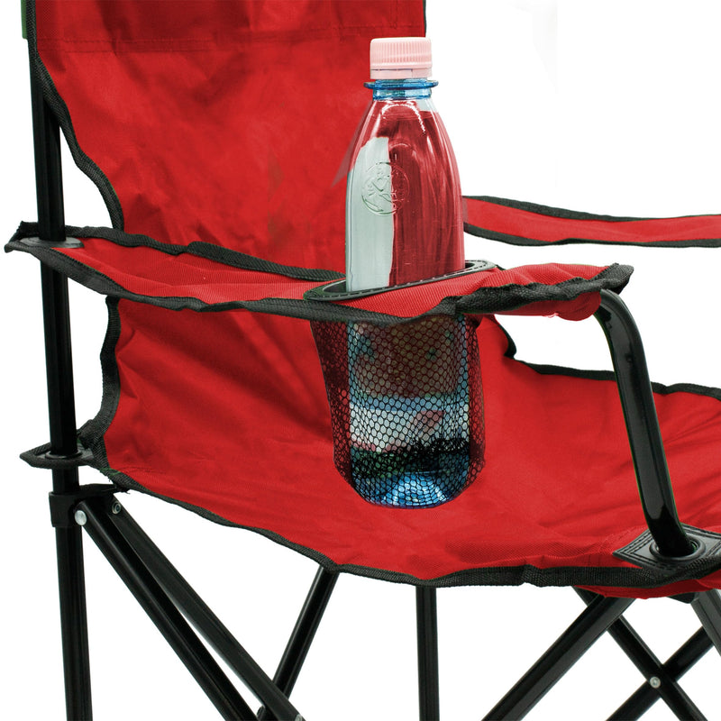 Chargez l'image dans la visionneuse de la galerie, Campingstoelen Opvouwbaar 2 Stuks met Bekerhouder tot 100 kg – Vouwstoel – Kampeerstoel
