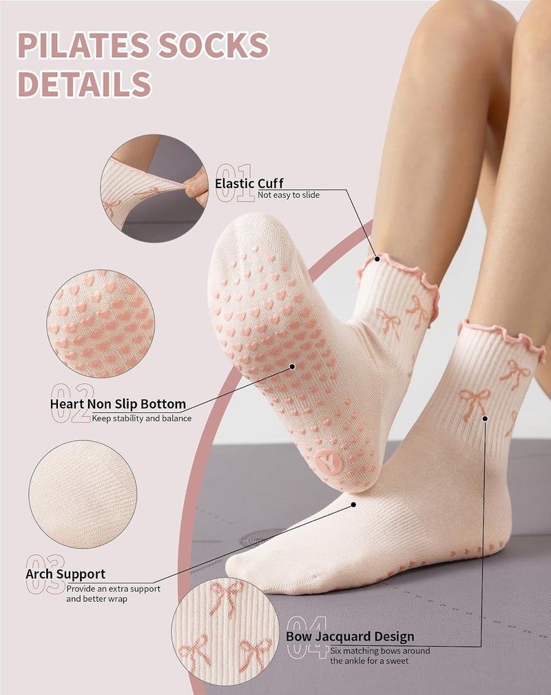Laden Sie das Bild in Galerie -Viewer, Pilates antislip sokken dames maat 36-40 met gripnoppen – yoga sokken – fitness sokken
