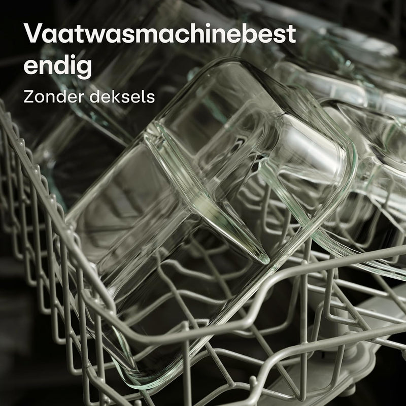 Chargez l'image dans la visionneuse de la galerie, Glazen meal prep bakjes set van 2 met 3 vakken
