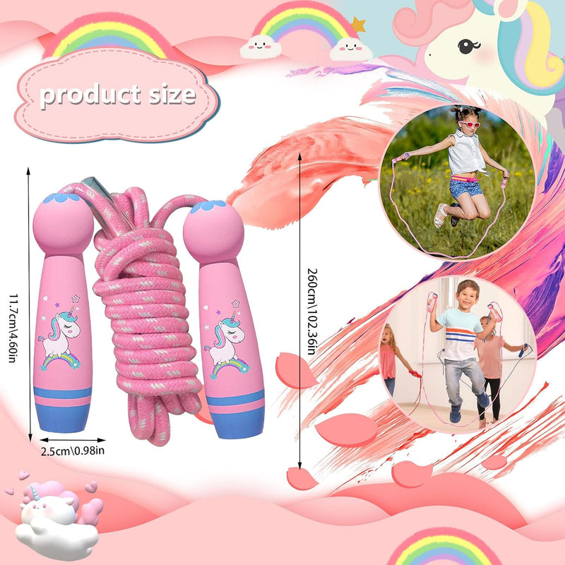 Load image into Gallery viewer, Verstelbaar Springtouw voor Kinderen - 2,6 m Katoenen Touw met Houten Handvat - Sport en Touwspringen
