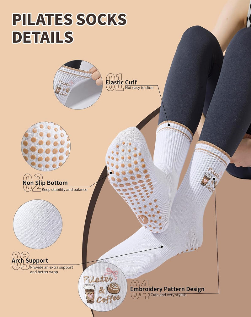Laden Sie das Bild in Galerie -Viewer, Pilates antislip sokken dames maat 36-40 met gripnoppen – yoga sokken – fitness sokken

