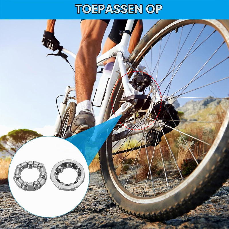 Załaduj obraz do przeglądarki galerii, Fiets kogellagers 15/64 inch x 7 kogels (4 stuks) - RVS fietslager kogelkooi reserveonderdelen - Fietsachterwiel &amp; kruk lagers
