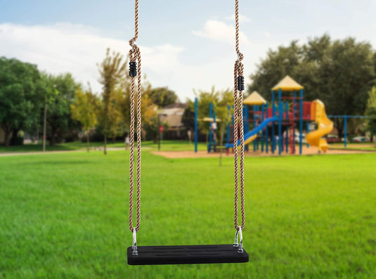 Trapezeschommel 2-in-1 met gymnastiekringen en verstelbare touwen tot 100 kg – houten schommel