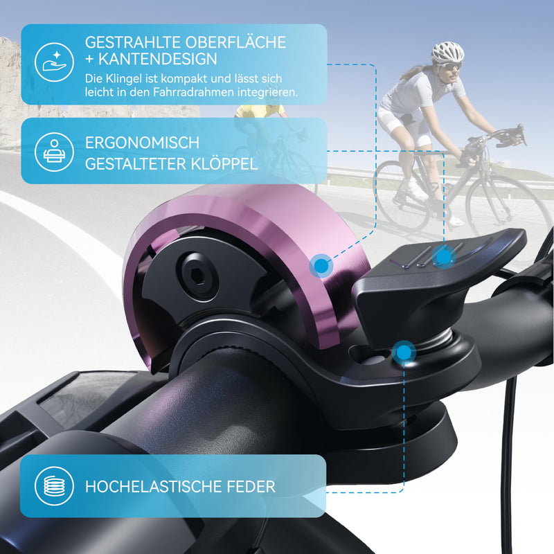 Chargez l'image dans la visionneuse de la galerie, Fietsklingel voor stuur 19-25,4 mm luid en waterbestendig blauw – fietsbel – fietsklingel
