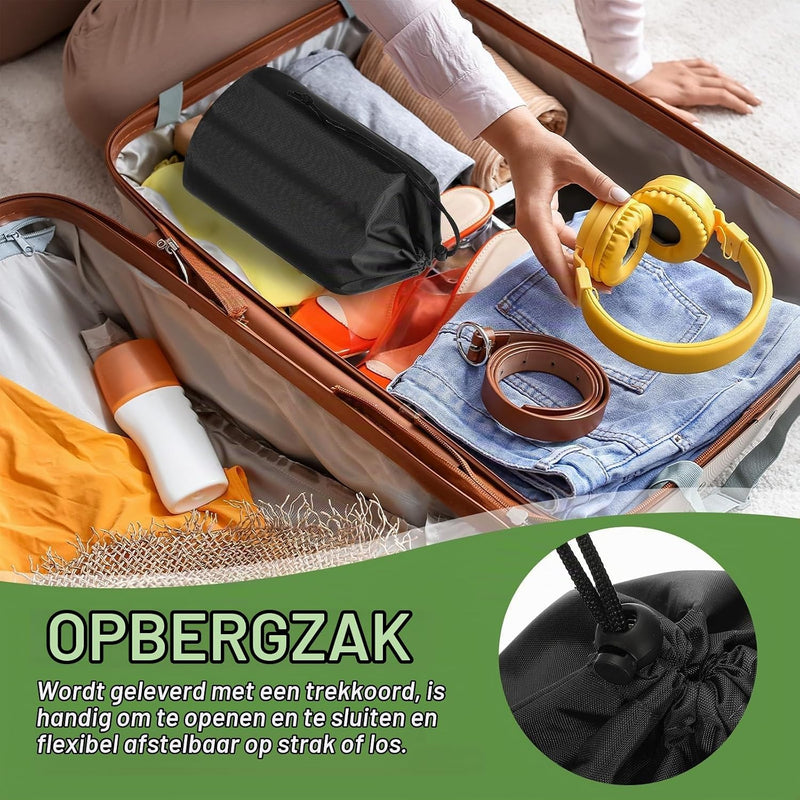 Load image into Gallery viewer, Waterdichte opbergzakken 2 stuks 13 x 25 cm met trekkoord donkergrijs – stuff sacks – camping accessoires
