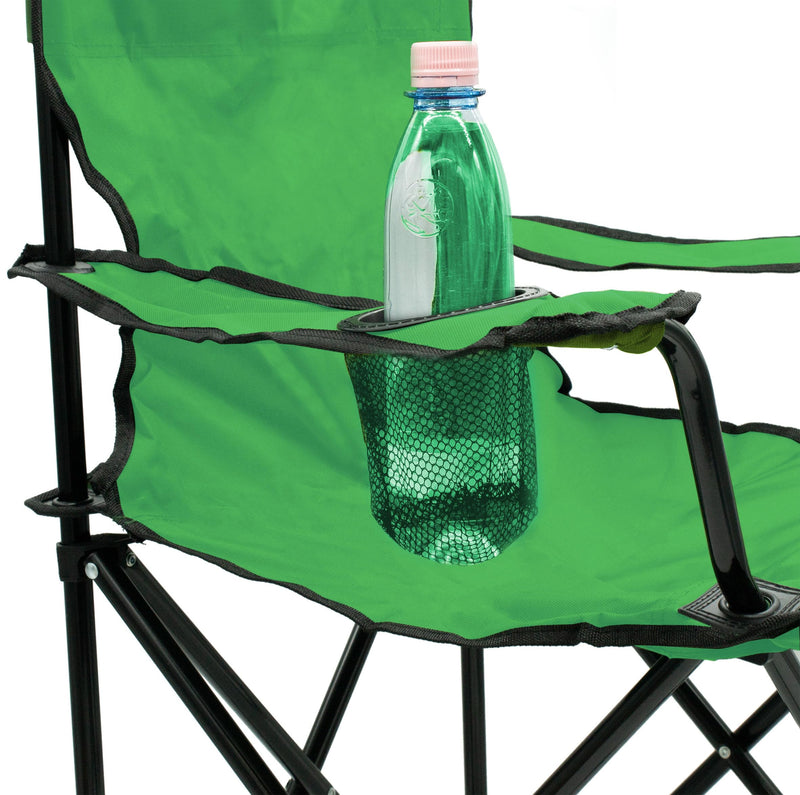 Chargez l'image dans la visionneuse de la galerie, Campingstoelen Opvouwbaar 2 Stuks met Bekerhouder tot 100 kg – Vouwstoel – Kampeerstoel
