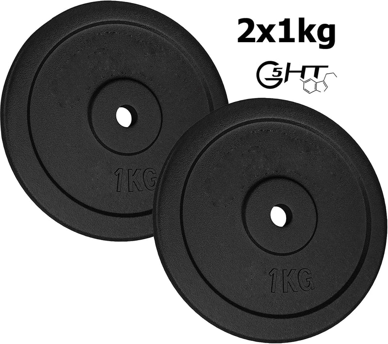 Load image into Gallery viewer, G5 HT SPORT Halterschijven van gietijzer, gatdiameter: 25 mm, voor sportschool en thuisgymnastiek, 0,5 tot 20 kg, voor halters en lange halters
