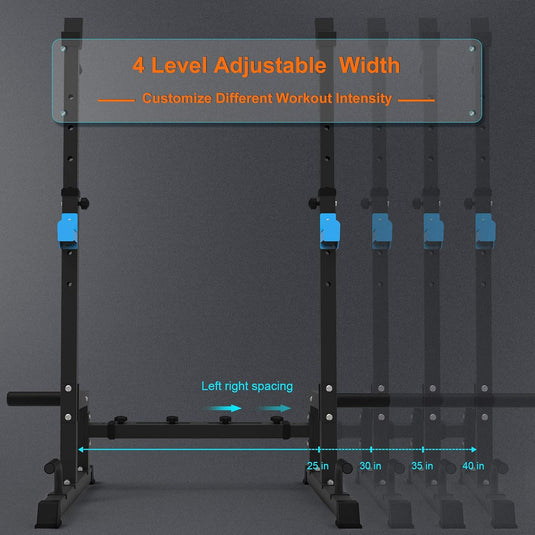 Verstelbaar squat rack met dipstation