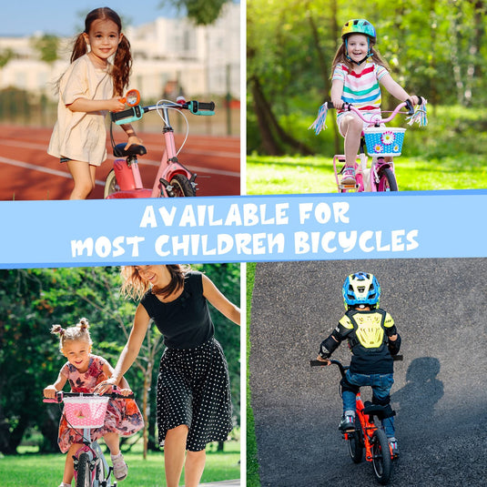 URAQT Bicycle Handlebar Grips, 1 Pair of Children's Bicycle Grips, Non-slip Children's Bicycle Grips 22mm Handlebar Grips Impact Protection, Rubber Handles for Scooters Tricycles Children's Balance