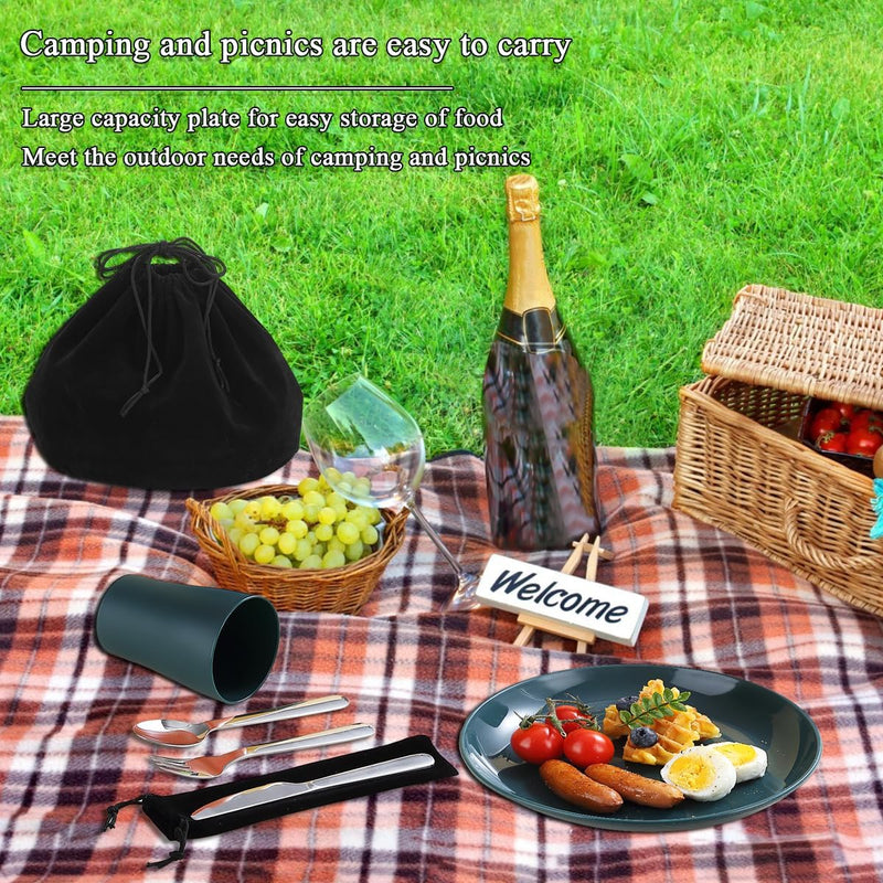 Laden Sie das Bild in Galerie -Viewer, Campingservies set 5-delig voor 1 persoon met tas
