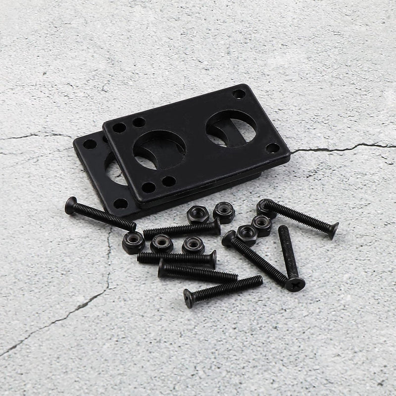 Laad afbeelding in Galerijviewer, Skateboard riser pads set 6 mm zwart
