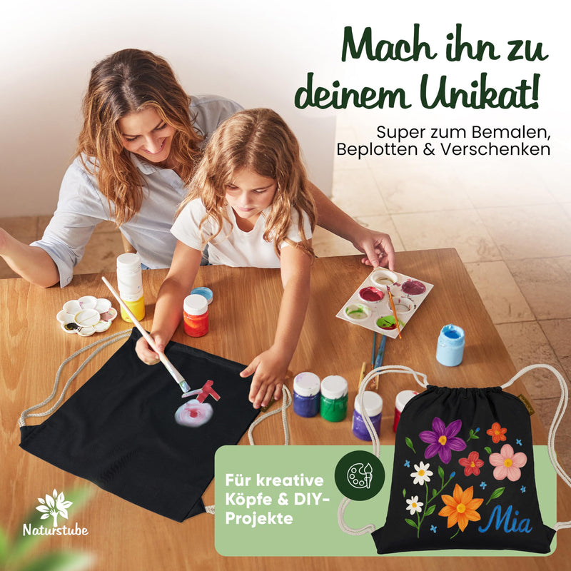Load image into Gallery viewer, Katoenen gymtas naturel met trekkoord 140 g/m² – sporttas – rugzak
