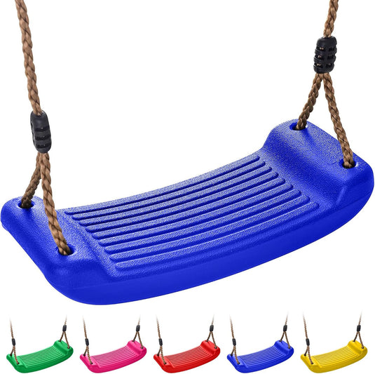 Kinderschommel met verstelbare touwen van stevig kunststof blauw – schommelzitje – speeltoestel accessoires