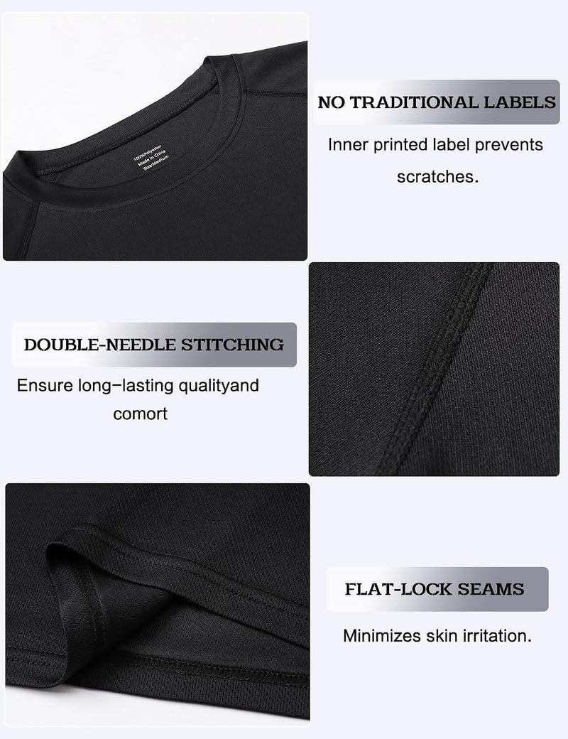 Chargez l'image dans la visionneuse de la galerie, Heren sportshirts 3 of 5 stuks sneldrogend en ademend – fitness shirt – hardloopshirt
