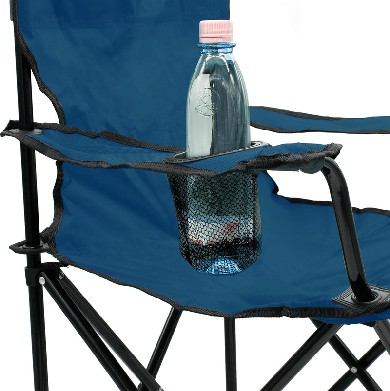 Chargez l'image dans la visionneuse de la galerie, Campingstoelen Opvouwbaar 2 Stuks met Bekerhouder tot 100 kg – Vouwstoel – Kampeerstoel
