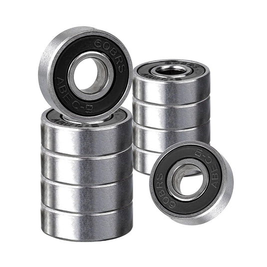 Rybtd 20 STUKS Skateboardlagers kleurenminiatuur, Dubbel afgeschermde lagers ABEC-9 608 2RS Skateboard Lager voor Lange Skateboards Vierwielige Skates Wielen Vervangende Lager