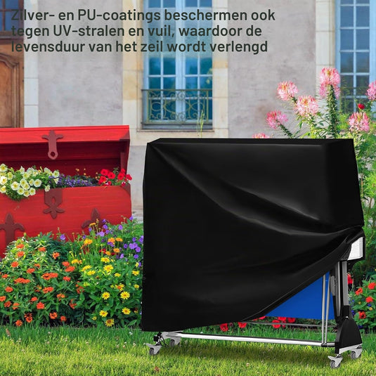 Wodoodporny pokrowiec na stół do ping-ponga 185 x 70 x 165 cm z tkaniny Oxford 210D z ochroną UV – ochrona stołu do ping-ponga – pokrowiec na stół do ping-ponga