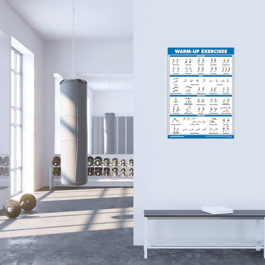 Workout posters set van 4 gelamineerd 45,7 x 61 cm