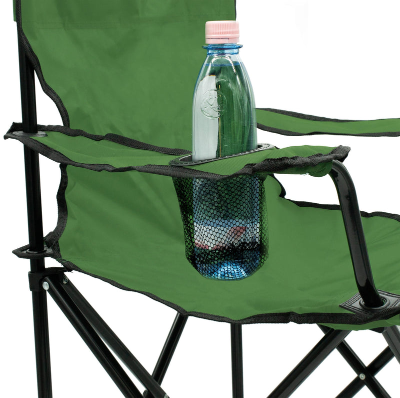Chargez l'image dans la visionneuse de la galerie, Campingstoelen Opvouwbaar 2 Stuks met Bekerhouder tot 100 kg – Vouwstoel – Kampeerstoel
