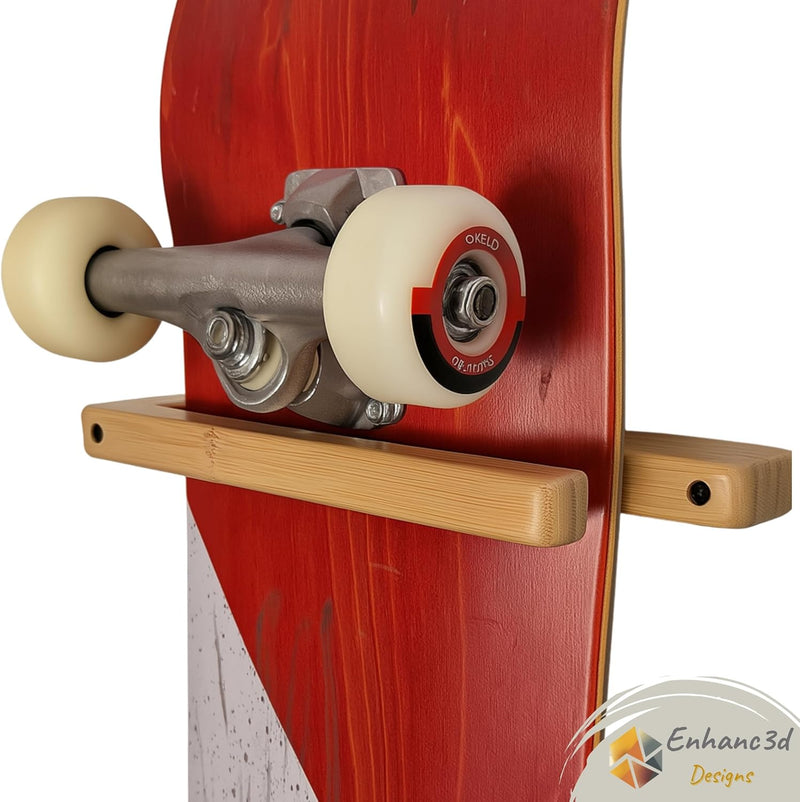 Laden Sie das Bild in Galerie -Viewer, Skateboard wandhouder van bamboe voor skateboard longboard en snowboard – verticale boardhouder
