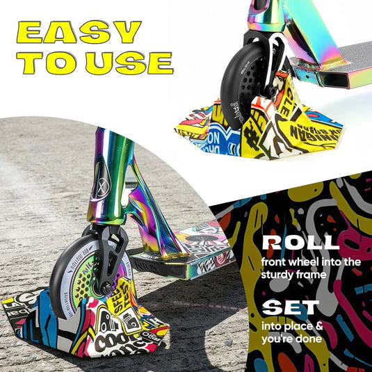 Universele Scooter Stand, Universele Stepstandaard voor Wielen van 95 mm tot 125 mm, Extra Stabiele Standaard, Stepstandaard voor Pro Freestyle Scooter, Stuntstep
