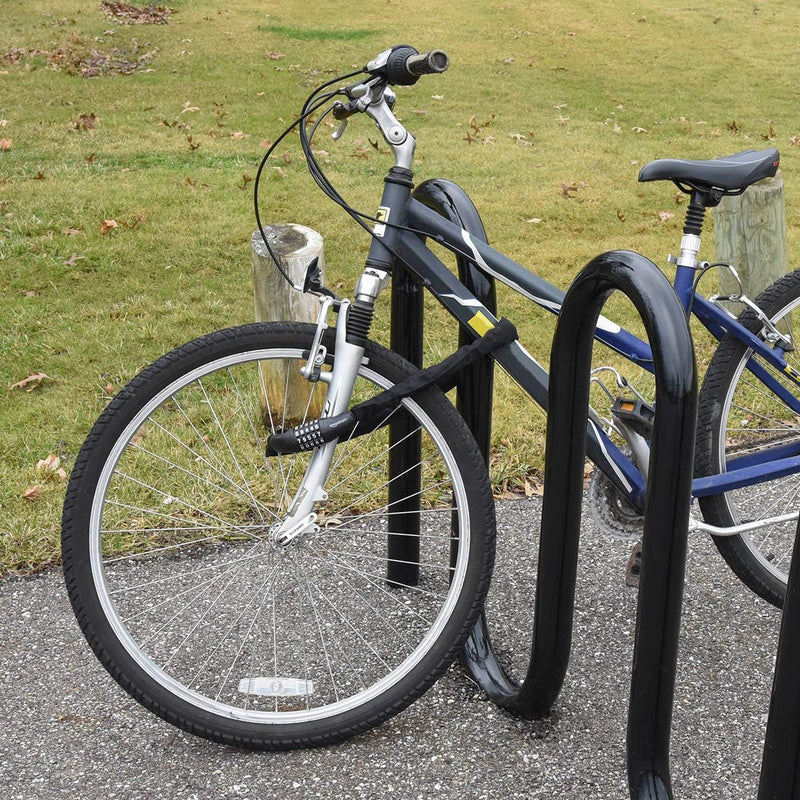 Load image into Gallery viewer, Fietskettingslot met 5-cijferig cijferslot 97,2 cm zwart – Fietsslot – Kettingslot
