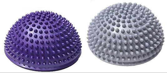 Halfronde balans- en massageballen set van 3 zwart