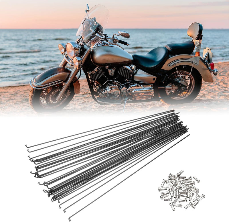 Laad afbeelding in Galerijviewer, Fietsspaken 36 stuks 14G 170 x 2 mm van roestvrij staal met messing nippels – J-bend spaken – fietsonderdelen
