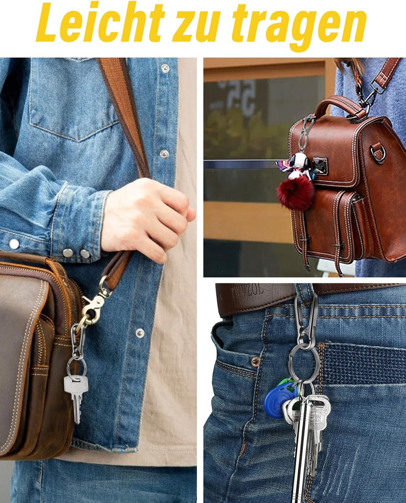 Chargez l'image dans la visionneuse de la galerie, Karabiner Sleutelhangers 3 Stuks met Sleutelring 4,7 cm – Sleutelhanger – Karabijnhaak
