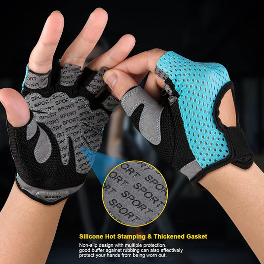 Gymhandschoenen met antislip grip en padding