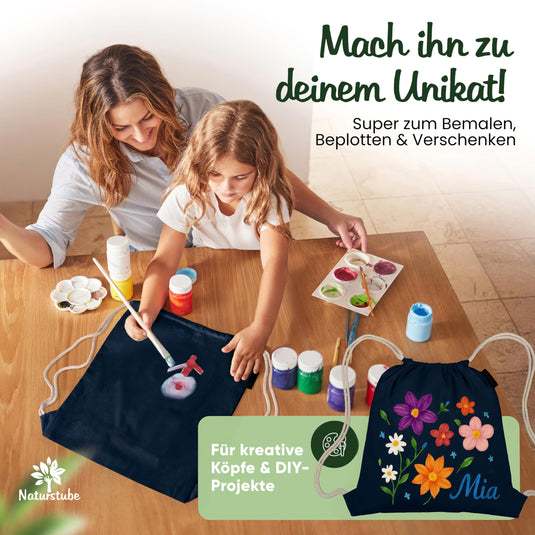 Katoenen gymtas naturel met trekkoord 140 g/m² – sporttas – rugzak