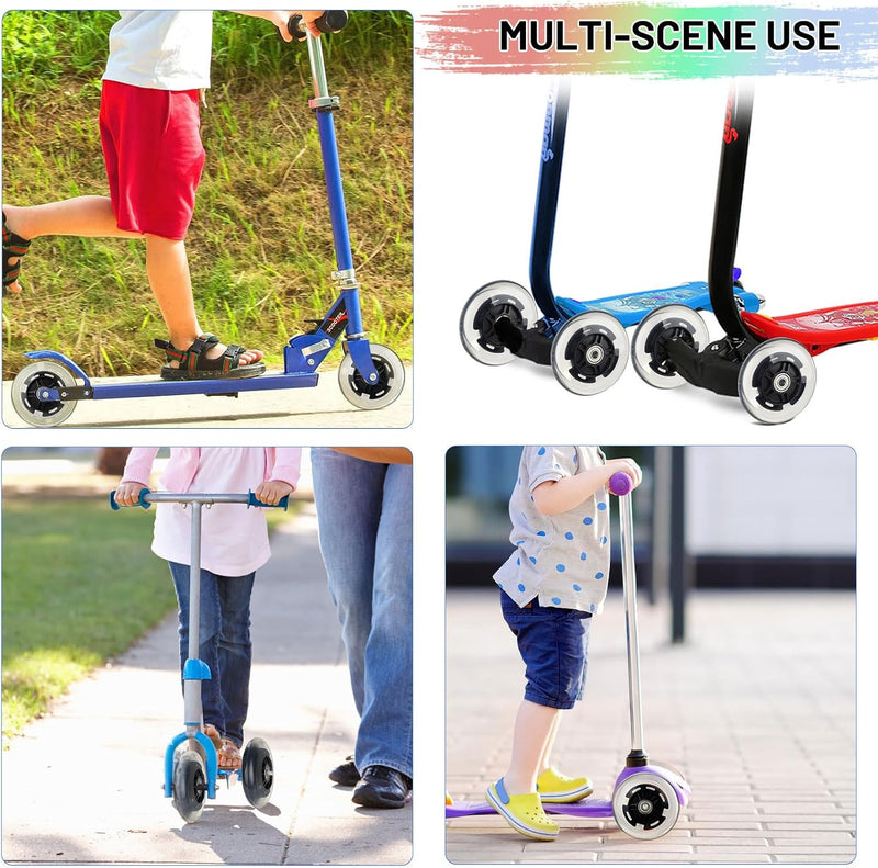 Load image into Gallery viewer, DBREAKS Lichtgevende stuntstep, wielen met ledverlichting, 100 mm, ABEC, 9 kogellagers, hardheid 88A, geschikt voor alle scooters (zwart)
