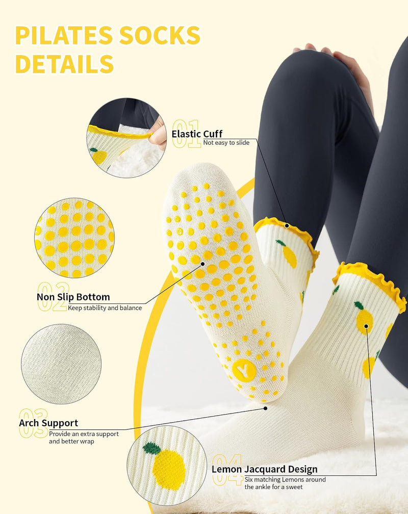 Laden Sie das Bild in Galerie -Viewer, Pilates antislip sokken dames maat 36-40 met gripnoppen – yoga sokken – fitness sokken
