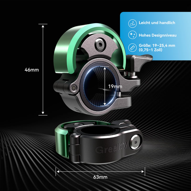 Chargez l'image dans la visionneuse de la galerie, Fietsklingel voor stuur 19-25,4 mm luid en waterbestendig blauw – fietsbel – fietsklingel
