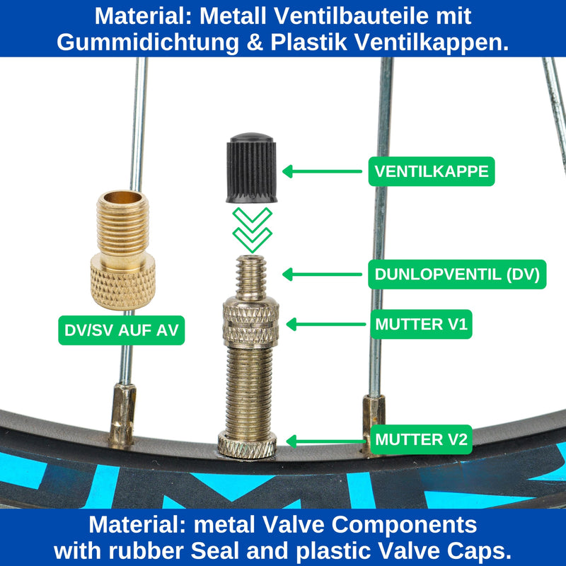 Chargez l'image dans la visionneuse de la galerie, Fietsventiel Reparatieset 20-delig voor Dunlopventiel tot 6 Bar – Ventielset – Fietsaccessoires
