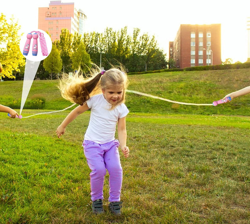 Load image into Gallery viewer, Verstelbaar Springtouw voor Kinderen - 2,6 m Katoenen Touw met Houten Handvat - Sport en Touwspringen
