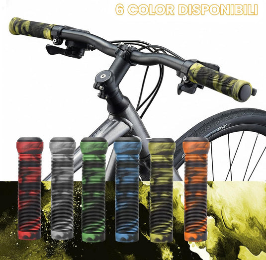 Ergonomische fietshandvatten 20-22 mm met einddoppen