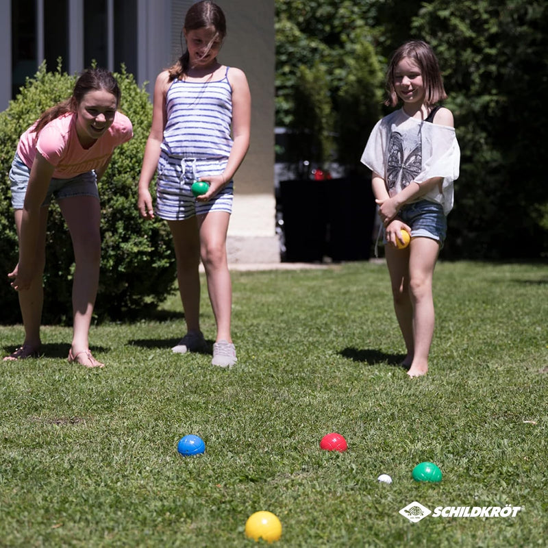 Laad afbeelding in Galerijviewer, Schildköt Fun Boccia set, 4x 2 kunststof bollen, 1x doelkogel, in hersluitbare draagtas, 970009
