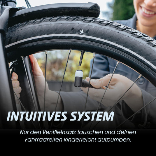 Fietsventiel ombouwset voor SV ventielen met pompkop adapter – ventieladapter – fietsaccessoires