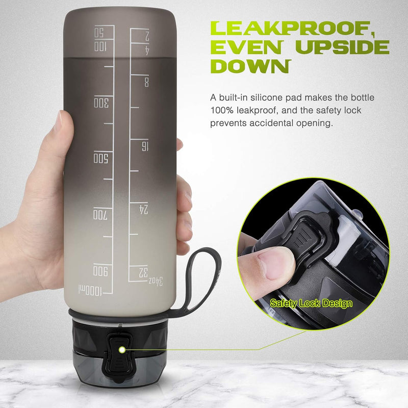 Chargez l'image dans la visionneuse de la galerie, Drinkfles 1 liter BPA-vrij met antislip grip en lekvrije sluiting – waterfles – sportfles
