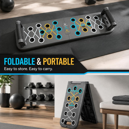 Opvouwbaar push-up board met handgrepen 14-in-1