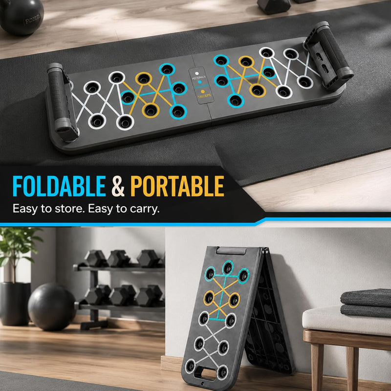 Laad afbeelding in Galerijviewer, Opvouwbaar push-up board met handgrepen 14-in-1
