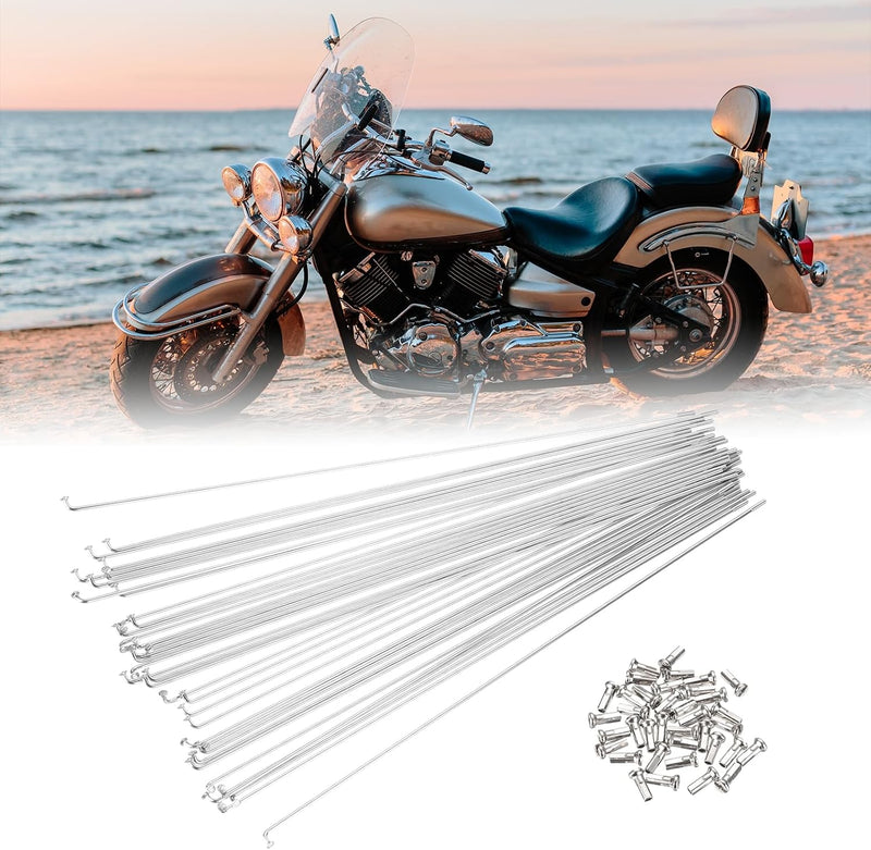 Laad afbeelding in Galerijviewer, Fietsspaken 36 stuks 14G 170 x 2 mm van roestvrij staal met messing nippels – J-bend spaken – fietsonderdelen
