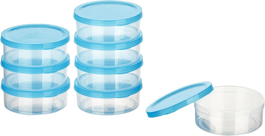 Vriesdozen set van 10 stuks 0,5 liter lichtblauw