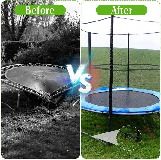 Grondankers 8 stuks 30 cm U-vorm van verzinkt staal – trampoline ankers – stormbeveiliging