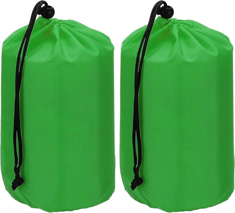 Load image into Gallery viewer, Waterdichte opbergzakken 2 stuks 13 x 25 cm met trekkoord donkergrijs – stuff sacks – camping accessoires
