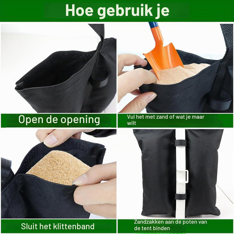 Chargez l'image dans la visionneuse de la galerie, Verzwaringszakken 4 stuks vulbaar met zand – gewichtszakken – trampoline en paviljoen accessoires
